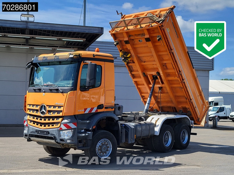 Mercedes-Benz Arocs 3345 6X6 11m3 Meiller Mixer Steelsuspension Big-Axle Euro 6 - Caminhão basculante: foto 1 Mercedes-Benz Arocs 3345 6X6 11m3 Meiller Mixer Steelsuspension Big-Axle Euro 6 - Caminhão basculante: foto 1
