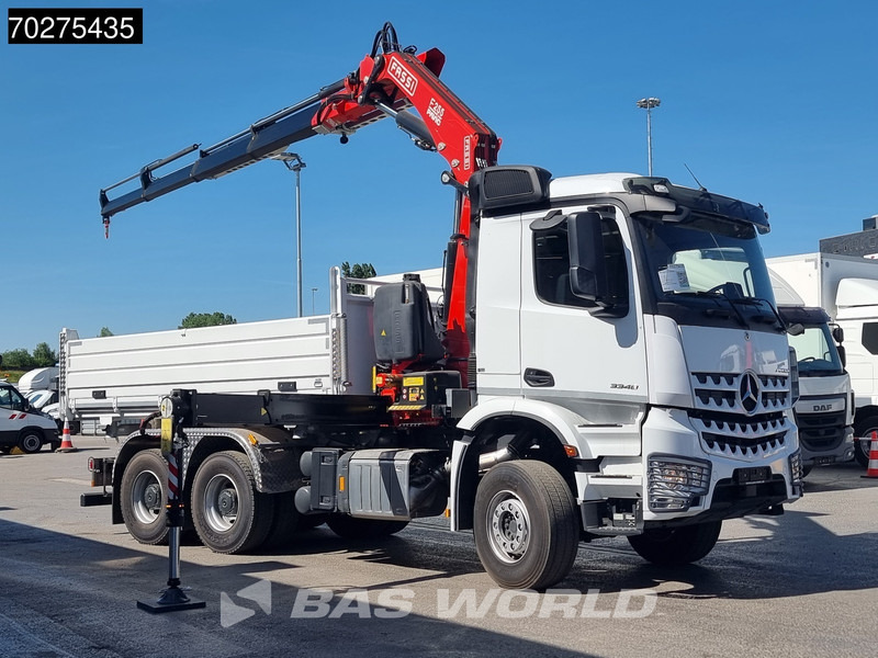 Mercedes-Benz Arocs 3348 6X4 Fassi F255A2.24 Kran Crane 9m3 3-Sided Tipper Big-Axle Euro 6 - Caminhão basculante, Caminhão grua: foto 3 Mercedes-Benz Arocs 3348 6X4 Fassi F255A2.24 Kran Crane 9m3 3-Sided Tipper Big-Axle Euro 6 - Caminhão basculante, Caminhão grua: foto 3
