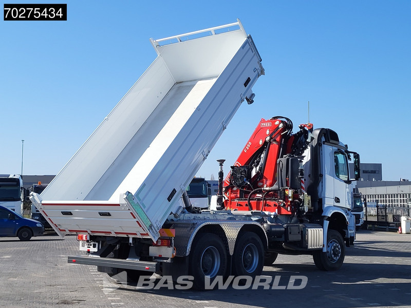 Caminhão basculante, Caminhão grua nuevo Mercedes-Benz Arocs 3348 6X6 Fassi F255A.2.24 xe-dynamic Kran Dreiseitenkipper Navi Euro 6: foto 9