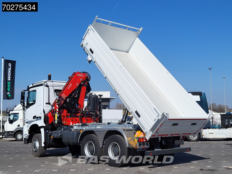 Caminhão basculante, Caminhão grua nuevo Mercedes-Benz Arocs 3348 6X6 Fassi F255A.2.24 xe-dynamic Kran Dreiseitenkipper Navi Euro 6: foto 7