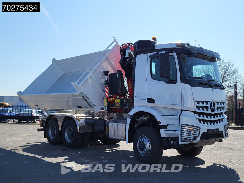 Caminhão basculante, Caminhão grua nuevo Mercedes-Benz Arocs 3348 6X6 Fassi F255A.2.24 xe-dynamic Kran Dreiseitenkipper Navi Euro 6: foto 11