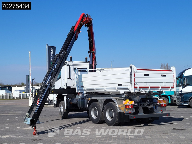 Mercedes-Benz Arocs 3348 6X6 Fassi F255A.2.24 xe-dynamic Kran Dreiseitenkipper Navi Euro 6 - Caminhão basculante, Caminhão grua: foto 2 Mercedes-Benz Arocs 3348 6X6 Fassi F255A.2.24 xe-dynamic Kran Dreiseitenkipper Navi Euro 6 - Caminhão basculante, Caminhão grua: foto 2