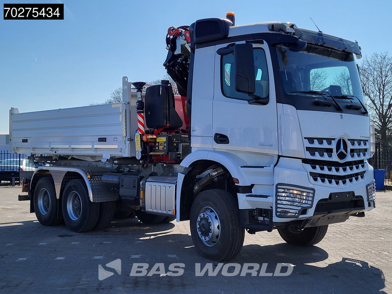 Caminhão basculante, Caminhão grua nuevo Mercedes-Benz Arocs 3348 6X6 Fassi F255A.2.24 xe-dynamic Kran Dreiseitenkipper Navi Euro 6: foto 16