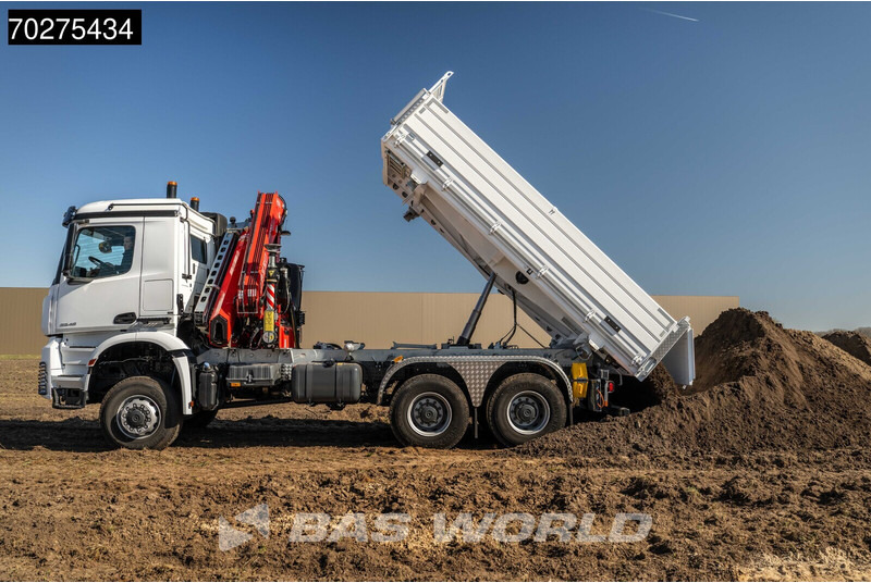 Caminhão basculante, Caminhão grua nuevo Mercedes-Benz Arocs 3348 6X6 Fassi F255A.2.24 xe-dynamic Kran Dreiseitenkipper Navi Euro 6: foto 19