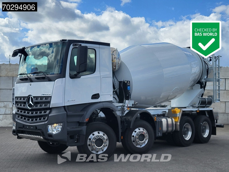 Mercedes-Benz Arocs 3743 8X4 New! 10m3 FML BSH 103 Mixer Steelsuspension Big-Axle Automatic Euro 6 - Caminhão betoneira: foto 1 Mercedes-Benz Arocs 3743 8X4 New! 10m3 FML BSH 103 Mixer Steelsuspension Big-Axle Automatic Euro 6 - Caminhão betoneira: foto 1