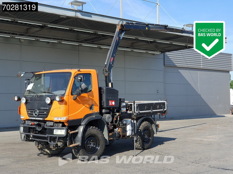 Mercedes-Benz U20 4X4 Hiab 022D-3 HIDUO Kran Crane Hydraulic Euro 5 - Camião de caixa aberta/ Plataforma, Caminhão grua: foto 1 Mercedes-Benz U20 4X4 Hiab 022D-3 HIDUO Kran Crane Hydraulic Euro 5 - Camião de caixa aberta/ Plataforma, Caminhão grua: foto 1