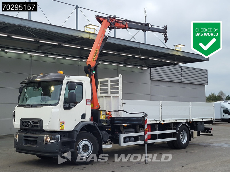 Renault C 280 4X2 Palfinger PK12002 EH Kran Crane Remote Control Automatic Euro 6 - Camião de caixa aberta/ Plataforma, Caminhão grua: foto 1 Renault C 280 4X2 Palfinger PK12002 EH Kran Crane Remote Control Automatic Euro 6 - Camião de caixa aberta/ Plataforma, Caminhão grua: foto 1