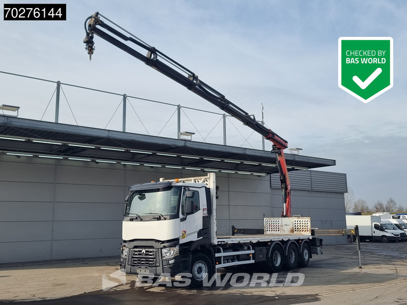 Renault C 380 8X4 Palfinger PK 23001 EH Remote Lift+Lenkachse Euro 6 - Camião de caixa aberta/ Plataforma, Caminhão grua: foto 1 Renault C 380 8X4 Palfinger PK 23001 EH Remote Lift+Lenkachse Euro 6 - Camião de caixa aberta/ Plataforma, Caminhão grua: foto 1