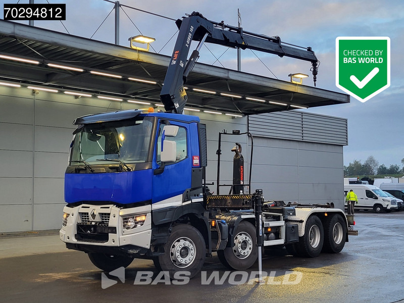 Renault C 430 8X4 HIAB X-Hiduo 188 B-2 Crane + Hook Full Steel Big-Axle Euro 6 - Caminhão polibenne, Caminhão grua: foto 1 Renault C 430 8X4 HIAB X-Hiduo 188 B-2 Crane + Hook Full Steel Big-Axle Euro 6 - Caminhão polibenne, Caminhão grua: foto 1