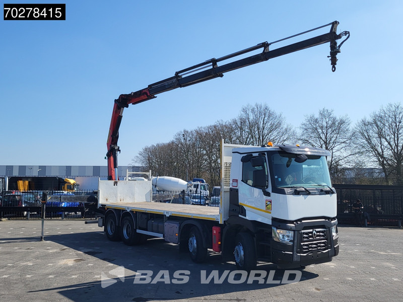 Renault C 430 8X4 Palfinger 22002 EH kran Crane Big-Axle steel suspension Euro 6 - Camião de caixa aberta/ Plataforma, Caminhão grua: foto 3 Renault C 430 8X4 Palfinger 22002 EH kran Crane Big-Axle steel suspension Euro 6 - Camião de caixa aberta/ Plataforma, Caminhão grua: foto 3