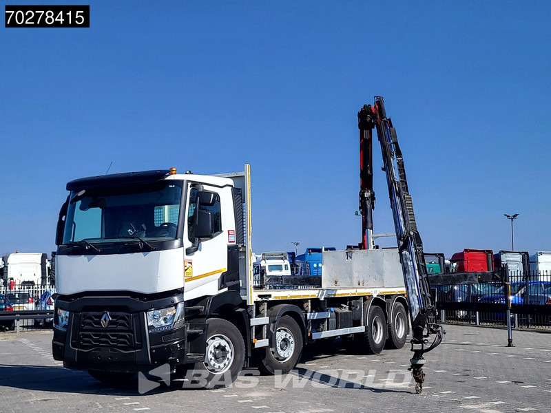 Renault C 430 8X4 Palfinger 22002 EH kran Crane Big-Axle steel suspension Euro 6 - Camião de caixa aberta/ Plataforma, Caminhão grua: foto 5 Renault C 430 8X4 Palfinger 22002 EH kran Crane Big-Axle steel suspension Euro 6 - Camião de caixa aberta/ Plataforma, Caminhão grua: foto 5