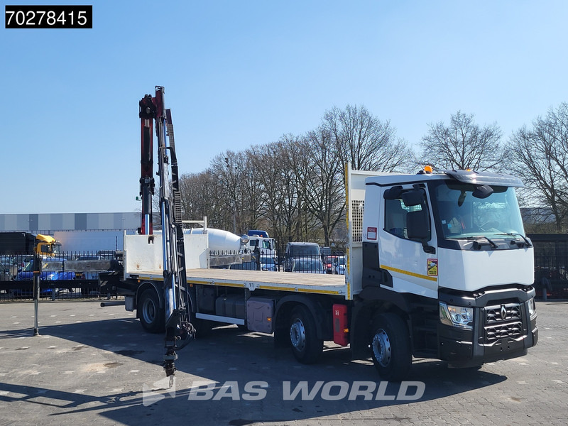 Camião de caixa aberta/ Plataforma, Caminhão grua Renault C 430 8X4 Palfinger 22002 EH kran Crane Big-Axle steel suspension Euro 6: foto 7