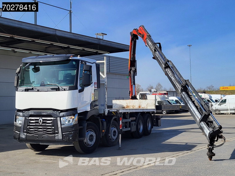 Renault C 430 8X4 Palfinger PK33002EH Euro 6 Big Axle - Camião de caixa aberta/ Plataforma, Caminhão grua: foto 1 Renault C 430 8X4 Palfinger PK33002EH Euro 6 Big Axle - Camião de caixa aberta/ Plataforma, Caminhão grua: foto 1