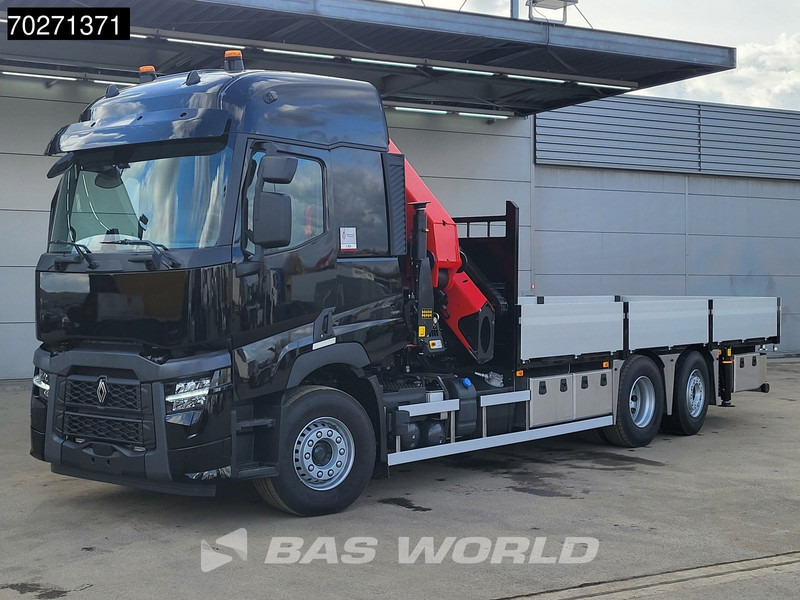 Camião de caixa aberta/ Plataforma, Caminhão grua nuevo Renault C 480 6X2 NEW! Palfinger PK41002 EH Crane Kran ACC Euro 6: foto 11