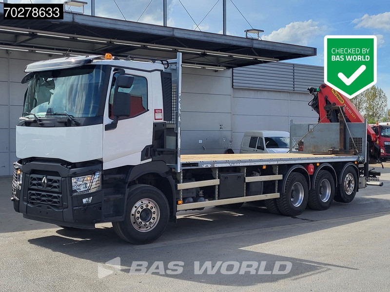 Renault C 480 8X4 Palfinger PK24.001 SLD5 Crane Kran Automatic Liftachse Euro 6 - Camião de caixa aberta/ Plataforma, Caminhão grua: foto 1 Renault C 480 8X4 Palfinger PK24.001 SLD5 Crane Kran Automatic Liftachse Euro 6 - Camião de caixa aberta/ Plataforma, Caminhão grua: foto 1