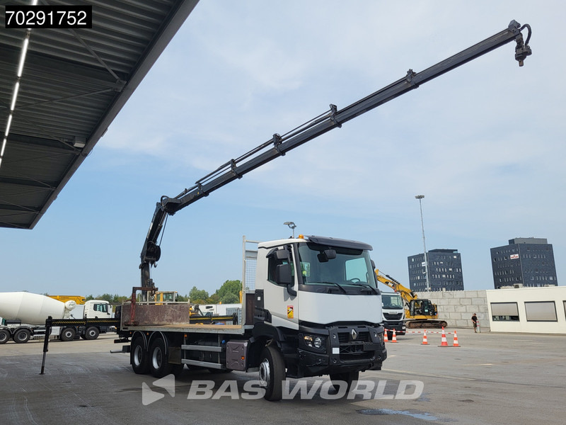 Renault K 380 6X4 HIAB X-HIDUO 188 E-5 Crane Steelsuspension Big-Axle Automatic Euro 6 - Camião de caixa aberta/ Plataforma, Caminhão grua: foto 3 Renault K 380 6X4 HIAB X-HIDUO 188 E-5 Crane Steelsuspension Big-Axle Automatic Euro 6 - Camião de caixa aberta/ Plataforma, Caminhão grua: foto 3