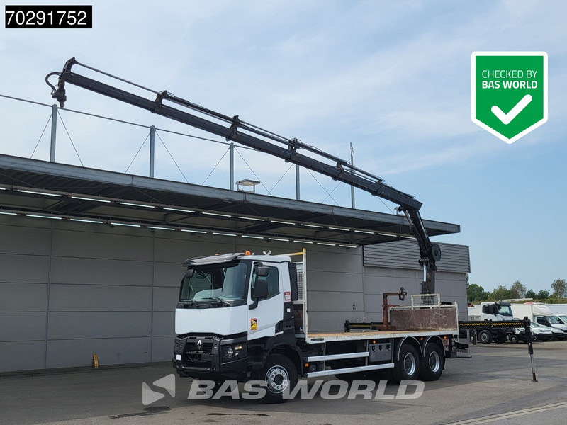 Renault K 380 6X4 HIAB X-HIDUO 188 E-5 Crane Steelsuspension Big-Axle Automatic Euro 6 - Camião de caixa aberta/ Plataforma, Caminhão grua: foto 1 Renault K 380 6X4 HIAB X-HIDUO 188 E-5 Crane Steelsuspension Big-Axle Automatic Euro 6 - Camião de caixa aberta/ Plataforma, Caminhão grua: foto 1