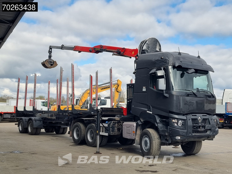 Renault K 520 6X6 Holz Kran Palfinger Q180Z96 6x6 Big-Axle Steelsuspension - Caminhão florestal, Caminhão grua: foto 2 Renault K 520 6X6 Holz Kran Palfinger Q180Z96 6x6 Big-Axle Steelsuspension - Caminhão florestal, Caminhão grua: foto 2