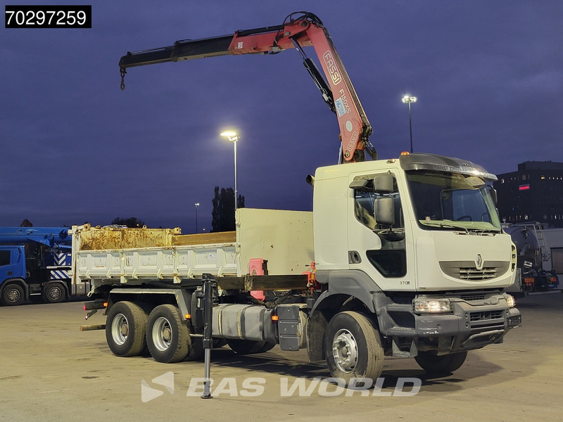 Renault Kerax 370 Kerax 6X4 Fassi F150AXS.22 Crane 10m3 2-side tipper Big-Axle Steelsuspension Manual - Caminhão basculante, Caminhão grua: foto 3 Renault Kerax 370 Kerax 6X4 Fassi F150AXS.22 Crane 10m3 2-side tipper Big-Axle Steelsuspension Manual - Caminhão basculante, Caminhão grua: foto 3
