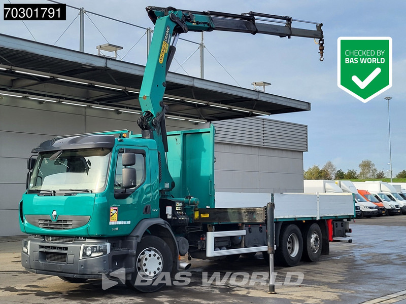 Renault Premium 380 6X2 Palfinger PK20002 Crane Kran Lift+Steering Axle Air suspension Euro 5 - Camião de caixa aberta/ Plataforma, Caminhão grua: foto 1 Renault Premium 380 6X2 Palfinger PK20002 Crane Kran Lift+Steering Axle Air suspension Euro 5 - Camião de caixa aberta/ Plataforma, Caminhão grua: foto 1
