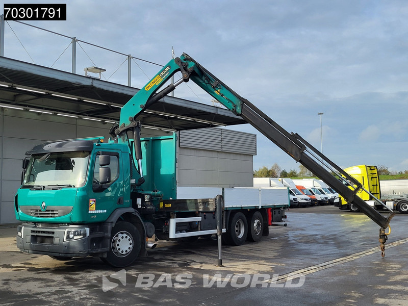 Camião de caixa aberta/ Plataforma, Caminhão grua Renault Premium 380 6X2 Palfinger PK20002 Crane Kran Lift+Steering Axle Air suspension Euro 5: foto 6