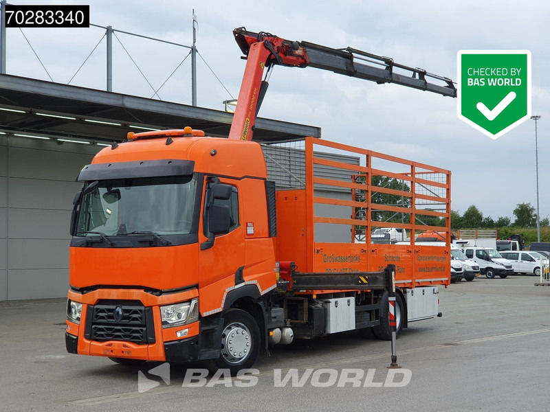 Renault T 380 4X2 Palfinger PK18002-EH Kran Crane Retarder Standklima Euro 6 - Camião de caixa aberta/ Plataforma, Caminhão grua: foto 1 Renault T 380 4X2 Palfinger PK18002-EH Kran Crane Retarder Standklima Euro 6 - Camião de caixa aberta/ Plataforma, Caminhão grua: foto 1