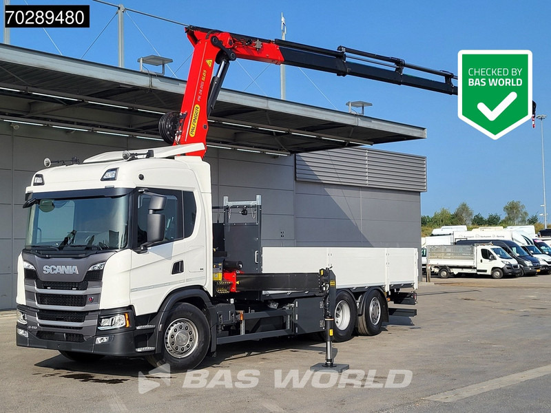 Scania G410 6X2 New! Palfinger PK24.001 SLD 5 Crane Kran Retarder Lift+Steering Axle LED ACC - Camião de caixa aberta/ Plataforma, Caminhão grua: foto 1 Scania G410 6X2 New! Palfinger PK24.001 SLD 5 Crane Kran Retarder Lift+Steering Axle LED ACC - Camião de caixa aberta/ Plataforma, Caminhão grua: foto 1