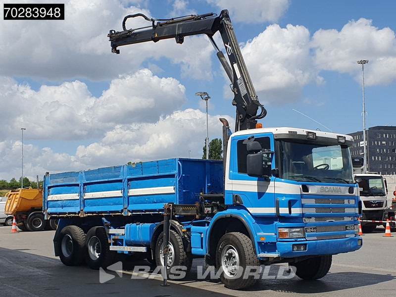 Scania G420 8X4 15m3 tipper Hiab 144 Crane Steelsuspension Manual Big-Axle Euro 3 - Caminhão basculante, Caminhão grua: foto 3 Scania G420 8X4 15m3 tipper Hiab 144 Crane Steelsuspension Manual Big-Axle Euro 3 - Caminhão basculante, Caminhão grua: foto 3