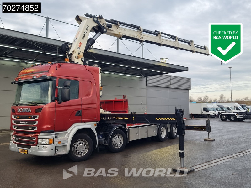 Scania G450 8X2 NL-Truck Hiab X-HIPRO 1058EP-6 Kran Front stab Retarder Euro 6 - Camião de caixa aberta/ Plataforma, Caminhão grua: foto 1 Scania G450 8X2 NL-Truck Hiab X-HIPRO 1058EP-6 Kran Front stab Retarder Euro 6 - Camião de caixa aberta/ Plataforma, Caminhão grua: foto 1