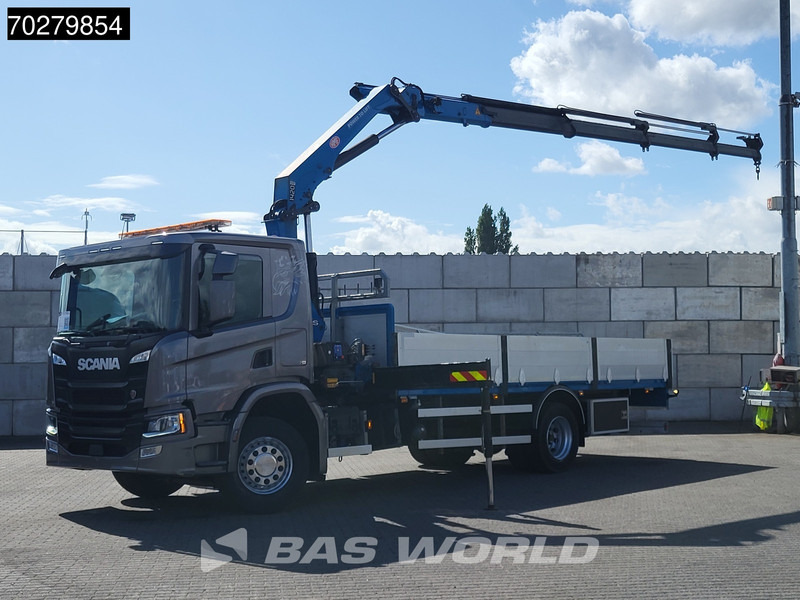 Scania P280 4X2 HMF 1420K-RC Kran Crane Automatic Euro 6 - Camião de caixa aberta/ Plataforma, Caminhão grua: foto 1 Scania P280 4X2 HMF 1420K-RC Kran Crane Automatic Euro 6 - Camião de caixa aberta/ Plataforma, Caminhão grua: foto 1