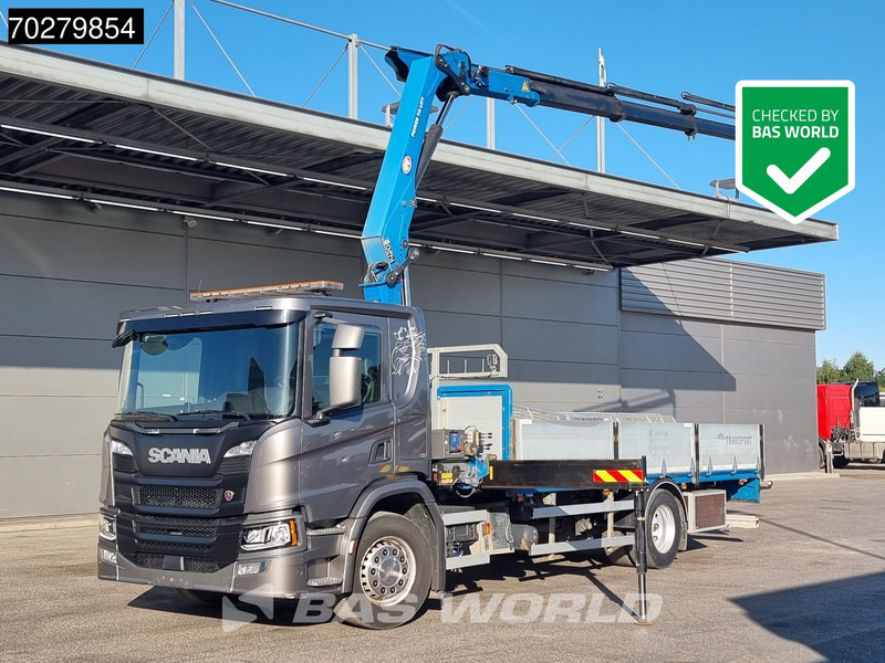 Scania P280 4X2 HMF 1420K-RC Kran Crane Automatic Euro 6 - Camião de caixa aberta/ Plataforma, Caminhão grua: foto 1 Scania P280 4X2 HMF 1420K-RC Kran Crane Automatic Euro 6 - Camião de caixa aberta/ Plataforma, Caminhão grua: foto 1