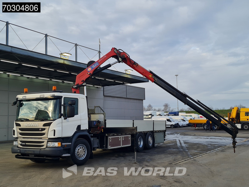 Scania P360 P 6X2 HMF 1820-K4 Kran Crane Lift+Steering Axle Air Suspension Euro 6 - Camião de caixa aberta/ Plataforma, Caminhão grua: foto 5 Scania P360 P 6X2 HMF 1820-K4 Kran Crane Lift+Steering Axle Air Suspension Euro 6 - Camião de caixa aberta/ Plataforma, Caminhão grua: foto 5