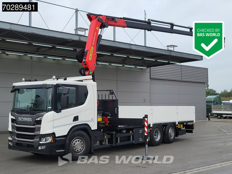 Scania P410 6X2 - Camião de caixa aberta/ Plataforma, Caminhão grua: foto 1 Scania P410 6X2 - Camião de caixa aberta/ Plataforma, Caminhão grua: foto 1