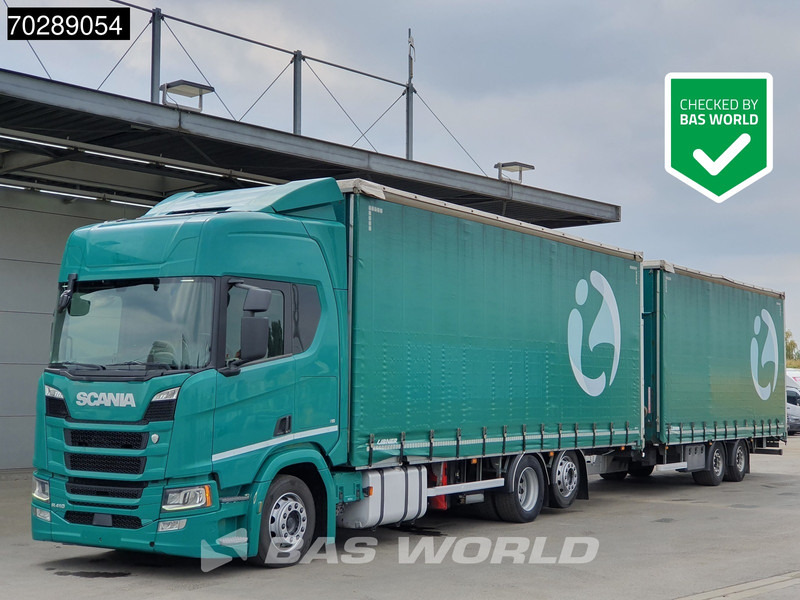 Scania R410 6X2 Combi Retarder Standklima lifting roof ACC LED Euro 6 - Caminhão com lona: foto 1 Scania R410 6X2 Combi Retarder Standklima lifting roof ACC LED Euro 6 - Caminhão com lona: foto 1