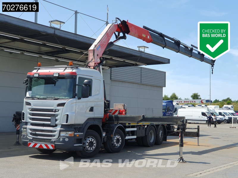 Scania R480 8X2 FASSI F660AXP.25 Manual Retarder Lift+Lenkachse Euro 5 - Camião de caixa aberta/ Plataforma, Caminhão grua: foto 1 Scania R480 8X2 FASSI F660AXP.25 Manual Retarder Lift+Lenkachse Euro 5 - Camião de caixa aberta/ Plataforma, Caminhão grua: foto 1