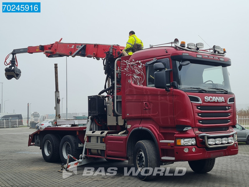 Scania R580 6X4 3-Pedals Jonsered J28505 83 Crane Kran Steel-suspension Retarder Euro 6 - Caminhão florestal, Caminhão grua: foto 3 Scania R580 6X4 3-Pedals Jonsered J28505 83 Crane Kran Steel-suspension Retarder Euro 6 - Caminhão florestal, Caminhão grua: foto 3
