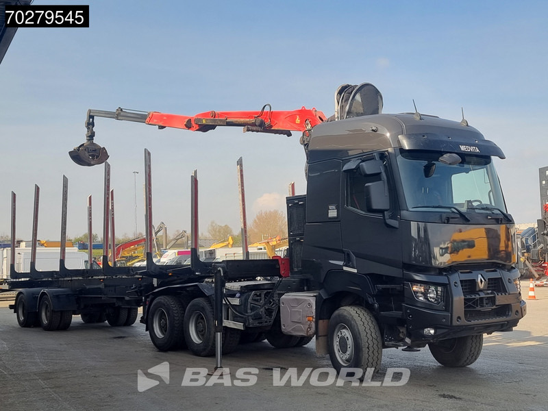 Renault K 520 6X6 6x6 Big-Axle Steelsuspension Holz Kran Palfinger Q180Z96 Optibrake+ Drumbrakes - Tractor: foto 3 Renault K 520 6X6 6x6 Big-Axle Steelsuspension Holz Kran Palfinger Q180Z96 Optibrake+ Drumbrakes - Tractor: foto 3