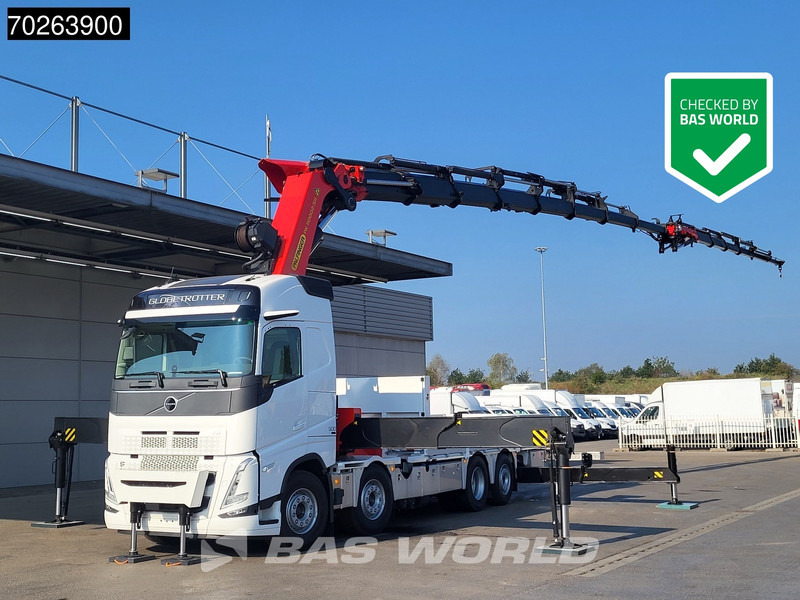 Volvo FH 500 8X2 Palfinger PK110002 SH Crane + Fly-Jib Winch VEB+ Euro 6 - Camião de caixa aberta/ Plataforma, Caminhão grua: foto 1 Volvo FH 500 8X2 Palfinger PK110002 SH Crane + Fly-Jib Winch VEB+ Euro 6 - Camião de caixa aberta/ Plataforma, Caminhão grua: foto 1