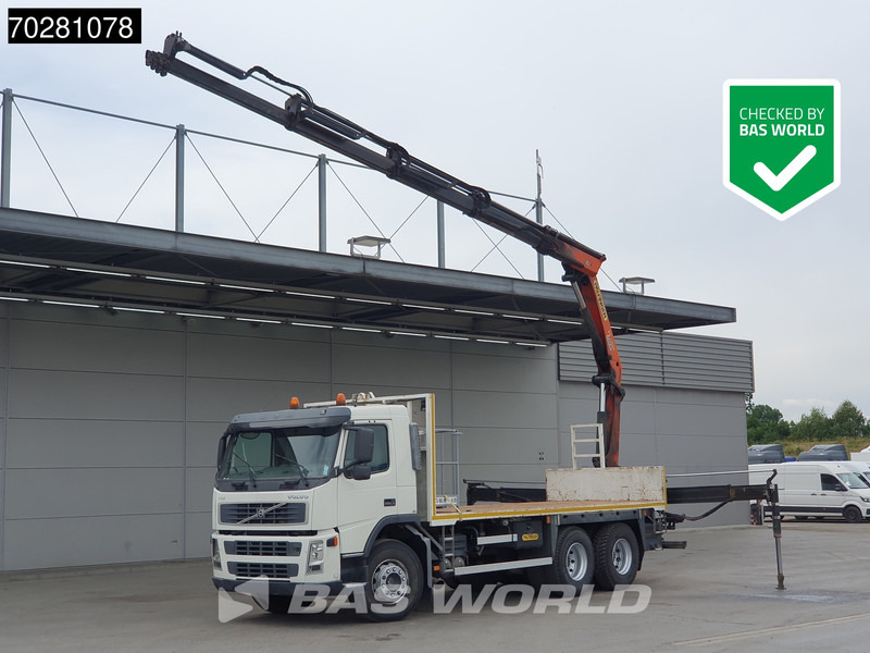 Volvo FM 340 6X4 Palfinger PK17000 Manual Full Steel Kraan Crane - Camião de caixa aberta/ Plataforma, Caminhão grua: foto 1 Volvo FM 340 6X4 Palfinger PK17000 Manual Full Steel Kraan Crane - Camião de caixa aberta/ Plataforma, Caminhão grua: foto 1