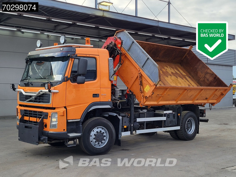 Volvo FM 340 FM 4X4 4x4 Crane Palfinger PK10501 Tipper Big-Axle Full Steel - Caminhão basculante, Caminhão grua: foto 1 Volvo FM 340 FM 4X4 4x4 Crane Palfinger PK10501 Tipper Big-Axle Full Steel - Caminhão basculante, Caminhão grua: foto 1