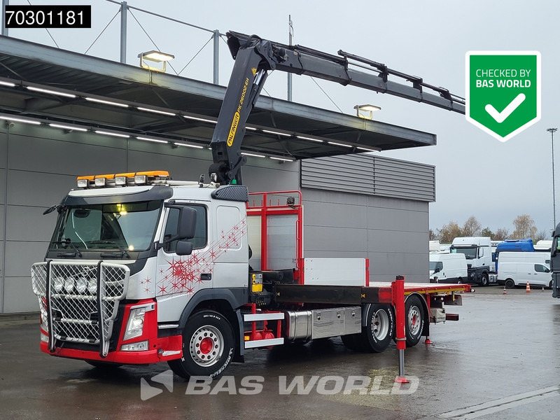 Volvo FM 410 FM 6X2 Palfinger PK 26002-EH E Kran Crane Lift +steering axle Automatic Euro 6 - Camião de caixa aberta/ Plataforma, Caminhão grua: foto 1 Volvo FM 410 FM 6X2 Palfinger PK 26002-EH E Kran Crane Lift +steering axle Automatic Euro 6 - Camião de caixa aberta/ Plataforma, Caminhão grua: foto 1