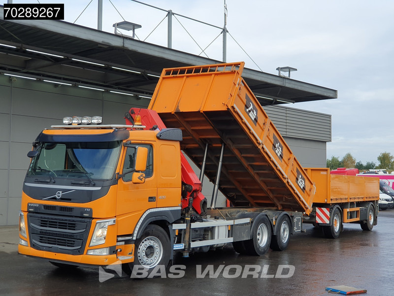 Caminhão basculante, Caminhão grua Volvo FM 420 6X2 Combi HMF 2120 K 4 Crane Kran Lift+lenkasche Euro 6: foto 9