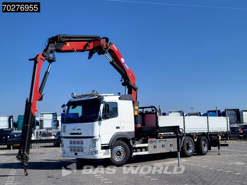 Volvo FM 450 6X2 HMF3220 K5 + Jib K5 Crane Kran Lift-Steering Axle VEB+ Automatic - Camião de caixa aberta/ Plataforma, Caminhão grua: foto 2 Volvo FM 450 6X2 HMF3220 K5 + Jib K5 Crane Kran Lift-Steering Axle VEB+ Automatic - Camião de caixa aberta/ Plataforma, Caminhão grua: foto 2