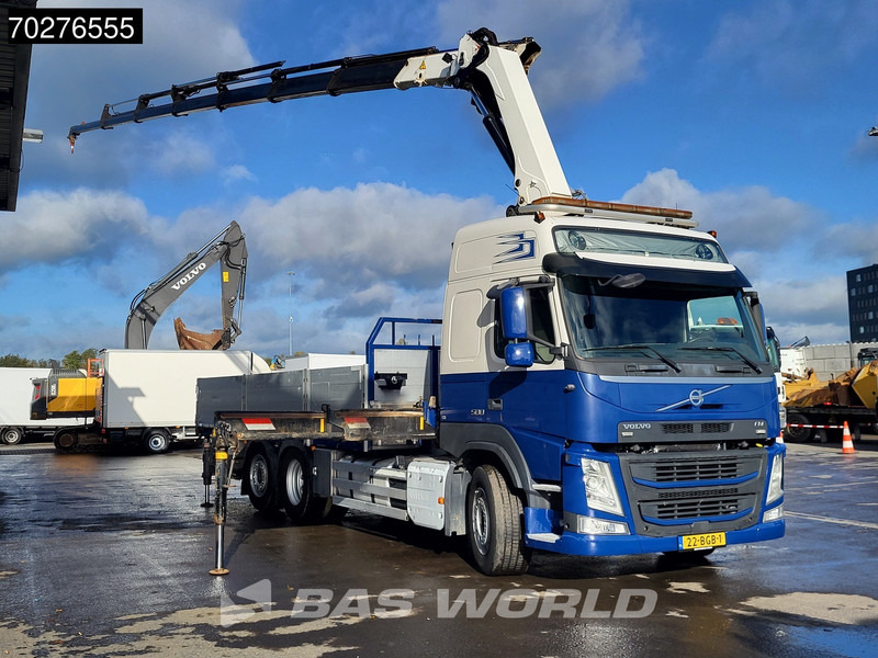 Volvo FM 500 FM 6X2 NL-Truck HMF 3220-K7 Kran Crane Winch Lift+Steering-Axle Euro 6 - Camião de caixa aberta/ Plataforma, Caminhão grua: foto 3 Volvo FM 500 FM 6X2 NL-Truck HMF 3220-K7 Kran Crane Winch Lift+Steering-Axle Euro 6 - Camião de caixa aberta/ Plataforma, Caminhão grua: foto 3