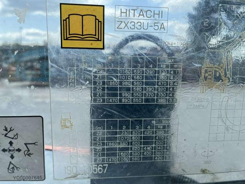 Mini escavadeira Hitachi ZX33U-5A CLR: foto 47