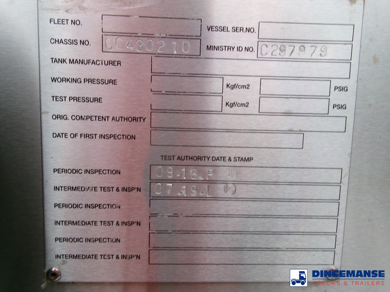 Semirreboque tanque Clayton Chemical tank inox 18 m3 / 1 comp: foto 17