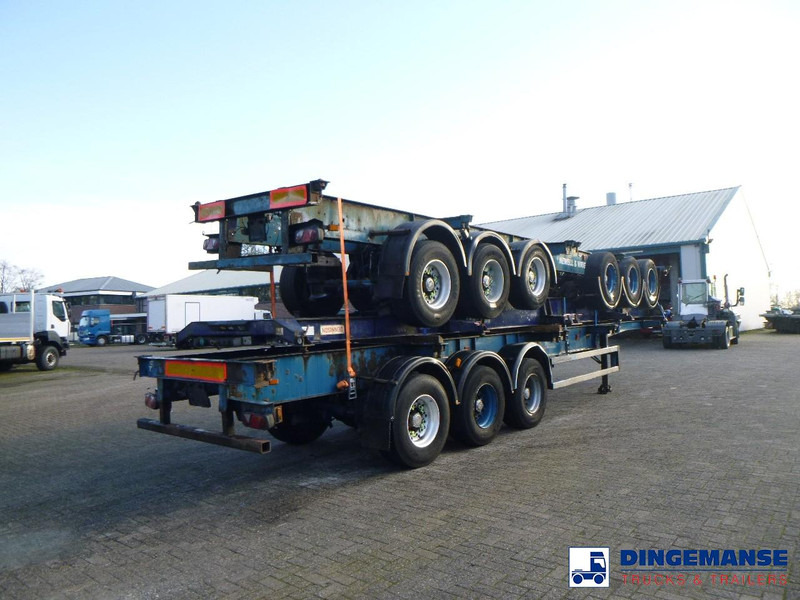 Crane Fruehauf Stack - 3 x container trailer 20-20-30-40 ft - Semireboque transportador de contêineres/ Caixa móvel: foto 4 Crane Fruehauf Stack - 3 x container trailer 20-20-30-40 ft - Semireboque transportador de contêineres/ Caixa móvel: foto 4