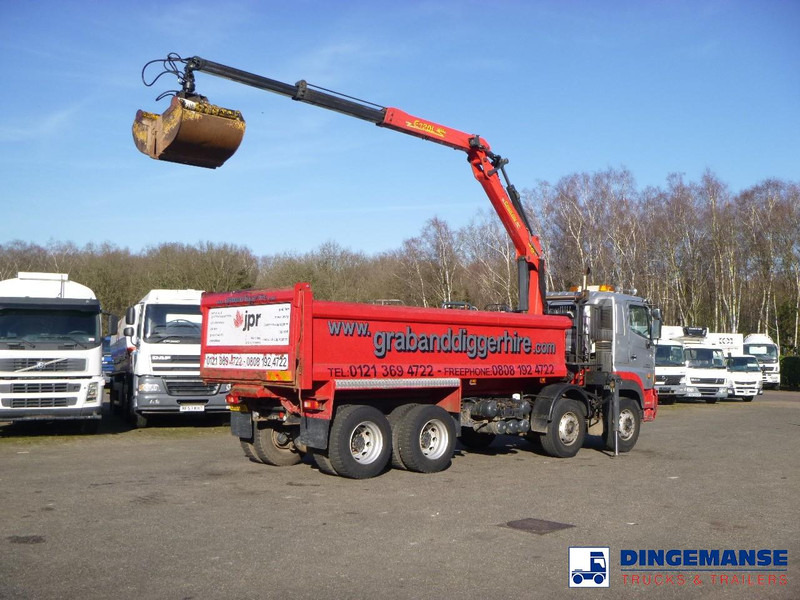 Hino FY1EUKA 8x4 tipper RHD + Palfinger E120L + grapple - Caminhão grua: foto 3 Hino FY1EUKA 8x4 tipper RHD + Palfinger E120L + grapple - Caminhão grua: foto 3