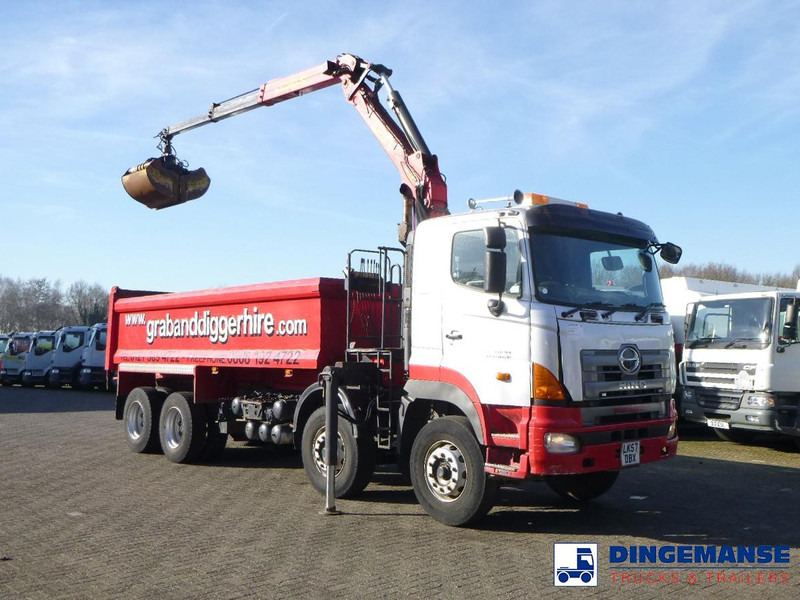 Hino FY1EUKA 8x4 tipper RHD + Palfinger E120L + grapple - Caminhão grua: foto 5 Hino FY1EUKA 8x4 tipper RHD + Palfinger E120L + grapple - Caminhão grua: foto 5