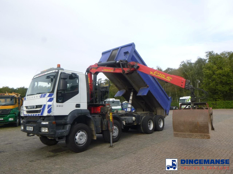 Iveco AD340T36 8x4 RHD tipper + Palfinger E120 plus + grapple - Caminhão grua: foto 5 Iveco AD340T36 8x4 RHD tipper + Palfinger E120 plus + grapple - Caminhão grua: foto 5